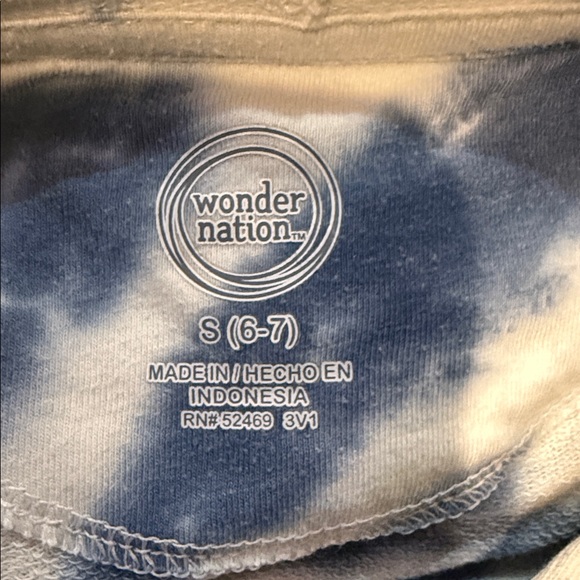 Wonder Nation Blue and White Tie-Dye Shirt - Picture 2 of 3